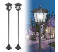 Artrastar 2 Pack Solar Lamp Post Outdoor,1.8M LED Garden Lights with Cool White, IP44 Waterproof for Driveway Pathway Patio, Decorative Lighting for Garden Path or Front Door