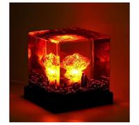 ArtRay 3D Mushroom Cloud Explosion Night Light, Red Resin, Contemporary Style, Bedroom & Living Room Decor