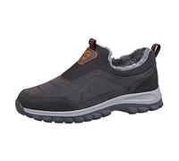 ARtray Barefoot Shoes Men's Winter Warm Lined Outdoor Trail Running Shoes High Thermal and Non-Slip Boots Lightweight Workout Casual Shoes with Soft Thick Sole Comfortable Sports Shoes, gray, 8 UK