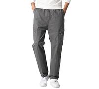 ARtray Cargo Trousers for Men UK, Hiking Trousers, Mens Joggers with Zip Pockets, Cotton Tactical Pants, Slim Tapered Casual Pants, Men's Straight-Fit Wrinkle-Resistant Flat-Front Chino Trouser Green