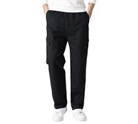 ARtray Cargo Trousers for Men UK, Hiking Trousers, Mens Joggers with Zip Pockets, Cotton Tactical Pants, Slim Tapered Casual Pants, Men's Straight-Fit Wrinkle-Resistant Flat-Front Chino Trouser Black