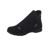 ARtray Cowboy Boots Women's Western Boots Platform Boots Fashion Leopard Print Party Shoes Round Toe Slip On Boots with Side Zip Soft Thick Sole Comfortable Sports Shoes Versatile, black, 8.5 UK