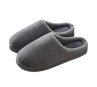 ARtray Men's Cozy Memory Foam Slippers, Faux Fur Furry Closed-Toe Slippers, Fashion Solid Color Soft-Sole Slide, Diabetic Slippers Men Extra Wide Fit, Winter Super Warm Soft Cotton Shoes