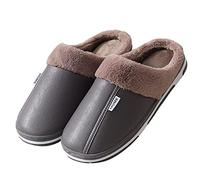 ARtray Men's Cozy Memory Foam Slippers, Winter Warm Plush Lining Cotton House Shoes, Diabetic Slippers Men Extra Wide Fit, Cosy Non-Slip Indoor Outdoor Home Mules, Lightweight Closed-Toe Shoes
