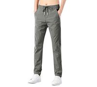 ARtray Men's Joggers Sweatpants, Casual Trousers Men Elasticated, Slim-Fit Wrinkle-Resistant Flat-Front Chino Trouser, Quick-Dry Lightweight Tracksuit Bottoms, Cool Outdoor Running Pants Dark Gray
