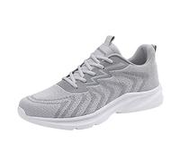 ARtray Men's Jogging Shoes, Tennis Shoes, School Shoes, Youth Athletics, Breathable Mesh Training Shoes, Lightweight Fitness Shoes with Soft Sole and, grey, 10 UK