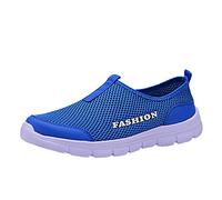 ARtray Men's Running Shoes Tennis Shoes Gym Sports Shoes Mens Lace Up Sneakers Breathable Mesh Lightweight Sports Shoes Shock Absorption and Bouncy, Blue, 11 UK
