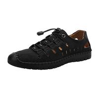 ARtray Men's Shoes Sporty Winter Fashion Winter Men's Snow Boots Flat Bottom Non-Slip Waterproof Elastic Lacing Plain Warm and Comfortable Men's Shoes Summer, 1 black, 10 UK