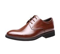 ARtray Men's Waterproof Shoes 42 Summer Style Fixed Shoes Color Breathable Leisure Men Business Fashion Men Leather Shoes Compatible with Motorcycle Shoes Men 46, Brown, 10 UK