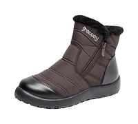 ARtray Platform Boots Women's Winter Boots Waterproof Warm Plush Lined Snow Boots Non-Slip Outdoor Winter Shoes Women's Barefoot Shoes for Heat and Comfort Improved Fit, brown, 7 UK