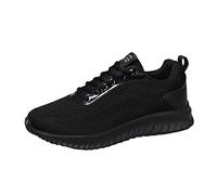 ARtray Running Shoes Men's High Stretch Sports Shoes Fashion Comfortable Trainers Non-Slip Trekking Shoes Softshell Breathable Gym Fitness Shoes Breathable Outdoor Lace-Up Trainers, black, 9.5 UK