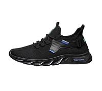 ARtray Small Men's Shoes Sneaker Woven Men Breathable Shoes Low Top Leisure Phenomenal Comfortable Fashion Sports Running Letter Men's Shoes Peu, blue, 10 UK