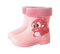 ARtray Snow Shoes Children's Classic Children's Rain Boots PVC Rubber with Fleece Kids Water Shoes Waterproof Rain Boots Kids Baby Cartoon Shoes Snow Boots Children 35, a, 4.5 UK Child