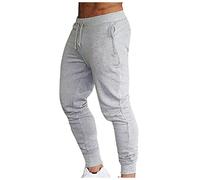 ARtray Tracksuit Bottoms for Men Hiking Trousers Mens Gym Joggers Sweatpants Causal Slim Fit Running Trousers Lightweight Breathable Training Pants Comfortable Elastic Waist Drawstring Pants Grey