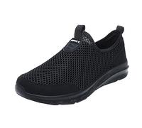 ARtray Turnschuhe Herren BarfußSchuhe MäNner Low-Top Sneaker Leichtgewicht Outdoor GemüTlich Turnschuhe Netz Atmungsaktive Laufschuhe Mit Mesh-Obermaterial Und Rutschfester Sohle Wandern, Black, 8 UK