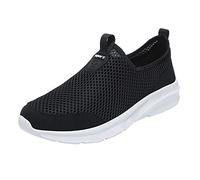 ARtray Turnschuhe Herren BarfußSchuhe MäNner Low-Top Sneaker Leichtgewicht Outdoor GemüTlich Turnschuhe Netz Atmungsaktive Laufschuhe Mit Mesh-Obermaterial Und Rutschfester Sohle Wandern, Weiß, 10 UK