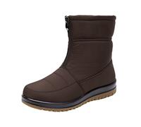 ARtray Winter Shoes Women Winter Boots Women's Warm Lined Snow Depth with Soft Thick Sole Comfortable Short Boots Flat Non-Slip Garden Boots Winter Thermal Boots for Outdoor Use, brown, 6 UK