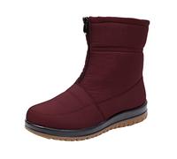 ARtray Winter Shoes Women Winter Boots Women's Warm Lined Snow Depth with Soft Thick Sole Comfortable Short Boots Flat Non-Slip Garden Boots Winter Thermal Boots for Outdoor Use, red, 7 UK
