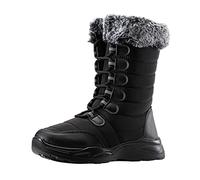 ARtray Women's Hiking Shoes, Waterproof Winter Boots, Warm Winter Boots, Fashion Plush Lined Snow Boots, Pure Colour, Round-Toe Garden Shoes, Outdoor Trekking Shoes, Mountain Shoes, black, 7 UK