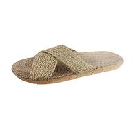 ARtray Women's slippers, bathing shoes, women's bathing slippers, fashion, simplicity, barefoot shoes, non-slip slip-on flat hat shoes, lightweight beach slippers, improved fit, beige, 10/10.5 UK