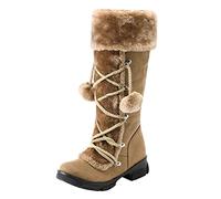 ARtray Women's Snow Boot Warm Lined Snow Boots Cute Girls Boots Ultra Comfortable Barefoot Shoes Durable Lightweight Winter Boots Women Outdoor Hiking Shoes Trekking Shoes Mountain Shoes, brown, 8 UK