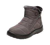 ARtray Women's Waterproof Winter Boots Warm Plush Lined Snow Boots Fashion Side Zipper Short Boots Soft Boots Thick Sole Sports Shoes, a, 8 UK