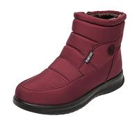 ARtray Women's Winter Boots Warm Plush Lined Snow Boots Snow Boots Indoor Height Increase Platform Boots Durable Side Zipper Short Boots, Burgundy, 9 UK