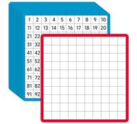 Artreeiger 12 Pcs Dry Erase Math Hundreds Chart, Double Sided Number Cards 1-100 Number Chart, Teacher Classroom Must Haves Writable and Erasable Numbers 1-100 Chart Board Card Home Classroom Supplies