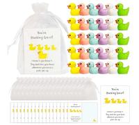 Artreeiger 30 Sets Inspirational Gift Include You're Ducking Great Cards Thank You Gifts Funny Cards Mini Resin Ducks Organza Bags Bulk for Students Coworkers Employee Appreciation Gifts Pocket Favors