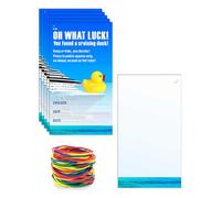 Artreeiger 50 Pack Duck Tags Cruise Duck Tags, Duck Duck Tags with Round Hole and 50 Rubber Bands, 2 X 3.5 Inch Cruising Duck Tags for Carnival Cruise, Duck Tags for Cruise Ducking Games Card