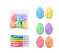 Arts And Crafts for Adults Women Easter Foam Egg Pendants Party Scene Decoration Diy Egg Layout Props Handmade Toys Chicks And Bunny Eggs Hand Painted Arts Crafts for Kids Ages 2-4 (B, 15X13X4cm)