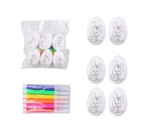 Arts And Crafts for Kids Ages 3-5 Bulk Easter Foam Egg Pendants Party Scene Decoration Diy Egg Layout Props Handmade Toys Chicks And Bunny Eggs Hand Painted Easter Arts Crafts for (C, 15X13X4cm)