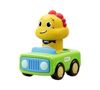 Arts And Crafts for Kids Ages 3-5 Girl Car Toys Suitable For 1 3 Year Old Children Baby Animal Racing Car Baby Toy Set Push Pull Friction Dinosaur Suitable Toddler (Yellow, 6. 9X9. 1X10. 2CM)