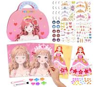 Arts and Crafts for Kids Toys for Girls Age 4 5 6 Girls Birthday Presents: Creative Plane Activities DIY Princess Makeup Craft Sets for 4-6-8 Year Old Kids, 4 5 6 7 8 Year Old Girls Christmas Gifts