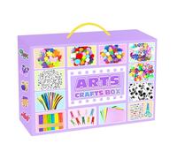 Arts and Crafts Supplies for Kids - 2000Pc Craft Kit with Pipe Cleaners DIY Craft Kit for Kids Art School Supply Materials Set All in Crafting Box Toys Gifts for Girls Boys Age 4 5 6 7 8 9 10 11 & 12