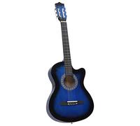Arts & Entertainment item-Western Classical Cutaway Guitar with 6 Strings Blue Shaded 38
