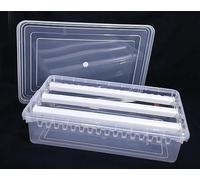 Arts Of India Two Rod Bangle Box For Women,Boxes For Storage Plastic Big Size,Jewellery Box For Travelling,Bride,Poratble Chudi Organizer For Travel,Transparent Organiser. (3 RODS)