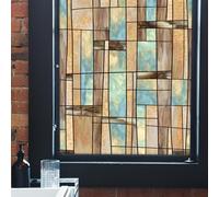 Artscape City Lights | Privacy Window Film with Stained Glass Pattern | Non-Adhesive & UV Protection | Easy to Apply & Removable | 61 x 91 cm