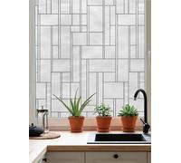 Artscape Empire | Privacy Window Film with Textured Leaded Glass Pattern | Non-Adhesive & UV Protection | Easy to Apply & Removable | 24 x 36 Inches | Made in USA