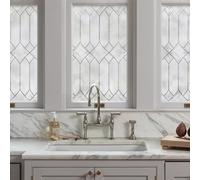 ARTSCAPE Regent | Privacy Window Film with Textured Leaded Glass Pattern | Non-Adhesive & UV Protection | Easy to Apply & Removable | 61 x 91 cm
