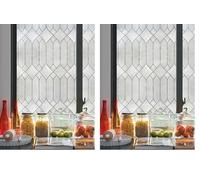 ARTSCAPE Regent | Privacy Window Film with Textured Leaded Glass Pattern | Non-Adhesive & UV Protection | Easy to Apply & Removable | 61 x 92 cm (Pack of 2)