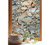 Artscape Sunset | Window Privacy Film Textured Stained Glass Pattern | Non-Adhesive & UV Protection | Easy to Apply & Removable | 24 x 36 inches | Made in USA