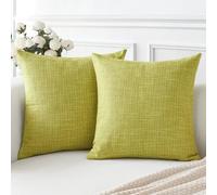 Artscope Sage Green Cushion Covers Set of 2 Linen Decorative Square Pillowcases Pillow Covers 60x60cm for Home Decor Sofa Bedroom Car (Sage Green, 24x24)