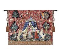 Artsence Tapestry Huge DESIRE The Lady & Unicorn Medieval Tapestry Wall Hanging Jacquard Weave Size 65"x55"