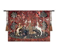 Artsence Tapestry Large TASTE The Lady & Unicorn Medieval Tapestry Wall Hanging Jacquard Weave Size 55"x41"