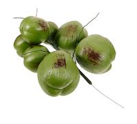 ARTSEWPLY 1 Bunch Realistic Artificial Coconut Fruit Model Tropical Simulation Fruit Decor for Hawaiian Luau Jungle Wedding Party Decorations Reusable Craftsmanship Chic Colors