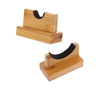ARTSEWPLY 1 Pair Wooden Baseball Bat Display Hanger Horizontal Rack for Bats Desktop Holder for Collectible Baseball Equipment Easy to Use Space Saving Design