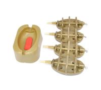 ARTSEWPLY 1 Set Carp Inline Method Feeder Set with 4 Feeders Moulds Accessories for