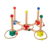 ARTSEWPLY 1 Set Interactive Ring Toss Game for Outdoor Quoits Activity for Hand Eye Coordination Durable Tossing Rings for Boys and Fun Garden Play Equipment Random Color