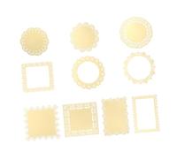 ARTSEWPLY 10 Pcs Hollow-Out Lace Paper for DIY Crafts Decorative Scrapbooking Stamping Supplies with Hot Stamping Gold Finish for Albums Notes and Handmade Decoupage